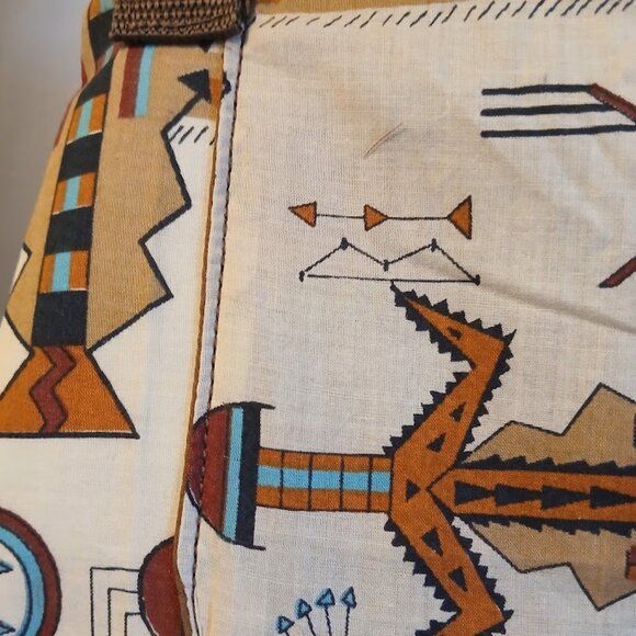 New Western Aztec print Shoulder Bag Purse Cowgirl Brown Turquoise Southwestern - Picture 10 of 10